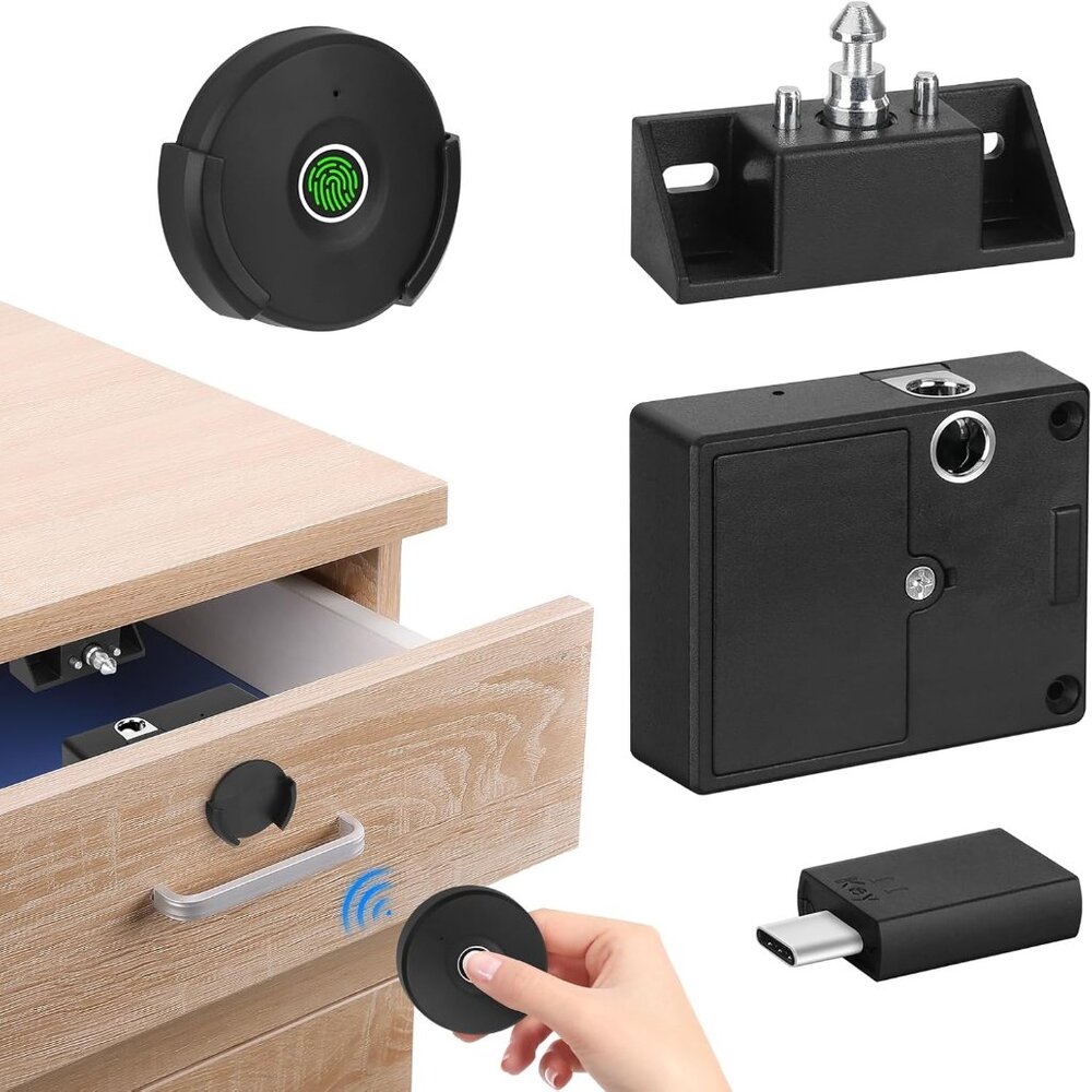 Fingerprint Remote Control Cabinet Lock, Fingerprint Remote Unlocking Within 10m